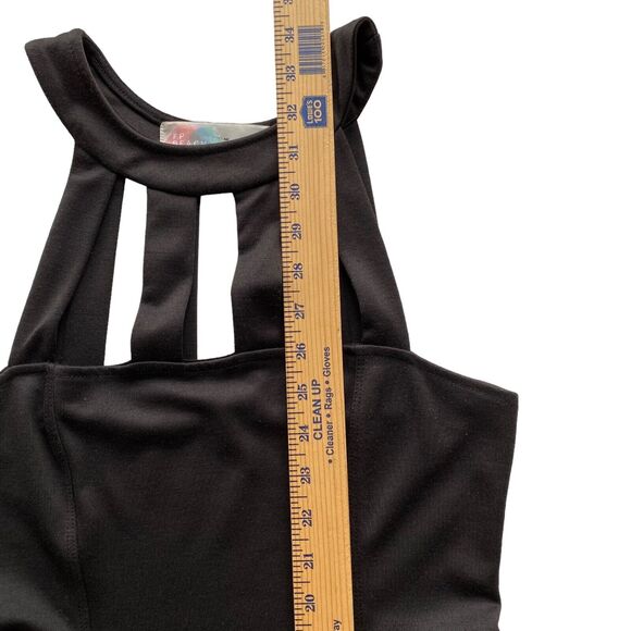 Free People Beach Dress Women Medium Black Fit & Flare Sleeveless Pockets Skater - Picture 13 of 14